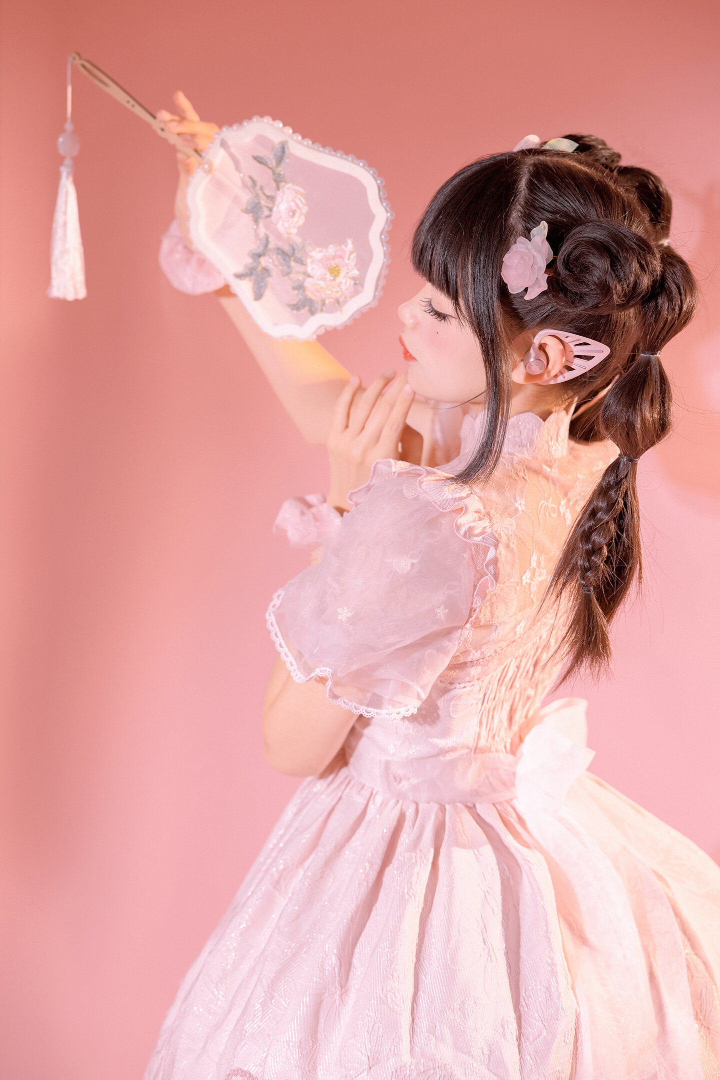 粉色超嫩少女耳机！日常也很合适嘿嘿～