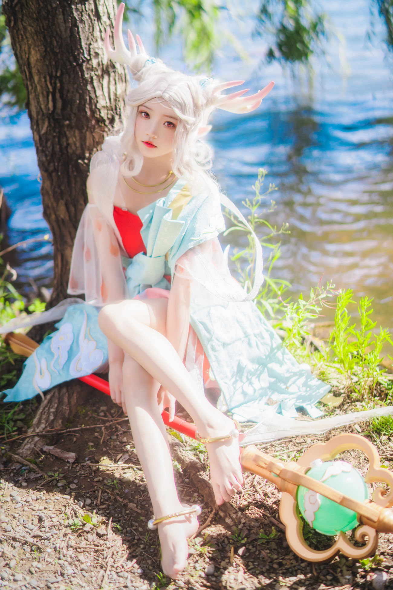 TAOMIAO微博美少女桜桃喵Cosplay性感写真小鹿-1