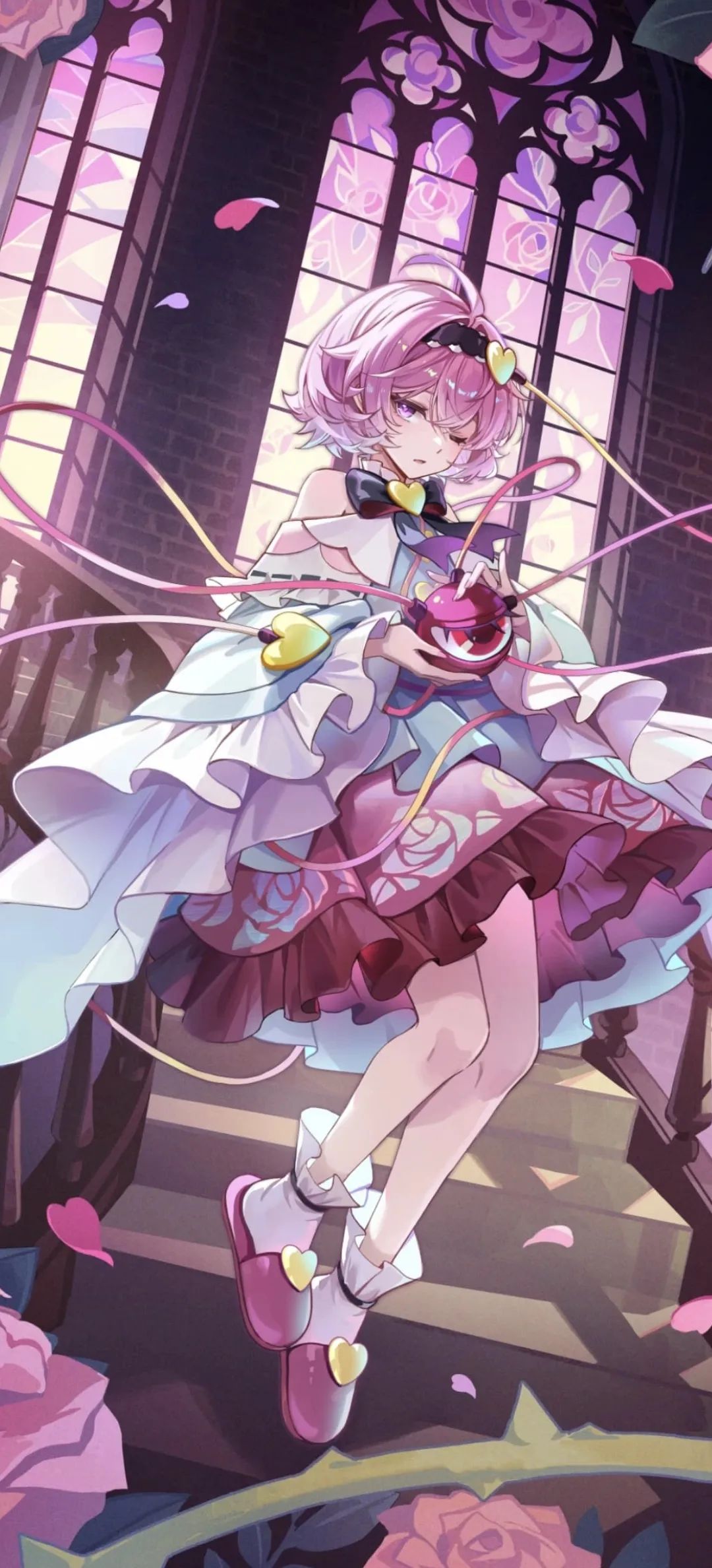 动漫壁纸 | 风铃把月光敲成碎片，落在茶盏里，便泡出了半杯星河的清浅